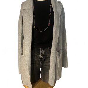 LOFT Heather Gray Knit Cardigan